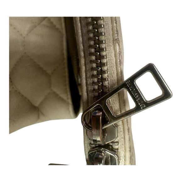 Zadig & Voltaire Cream Quilted Clutch Handbag - Picture 5 of 10